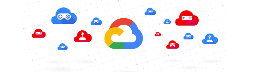 Logo Google Cloud et commandes de console de jeu