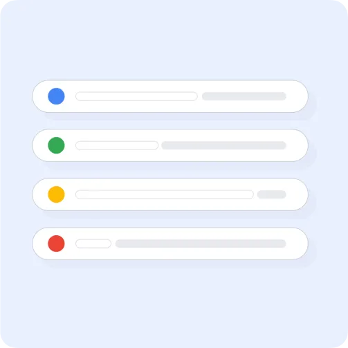 Một hình minh hoạ sử dụng các dấu chấm và thanh tiến trình để biểu thị quy trình xem xét của những người gắn cờ ưu tiên.
