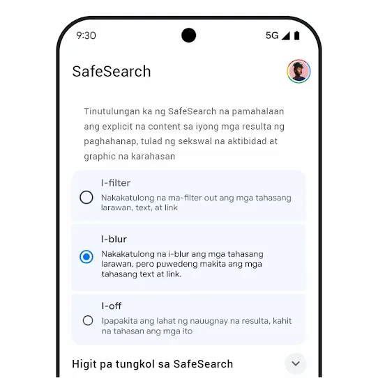 Graphic ng SafeSearch