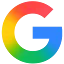 Logo Google, huruf kapital “G” berwarna merah, kuning, hijau, dan biru.