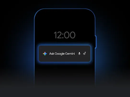 Phone showing the google gemini floaty screen