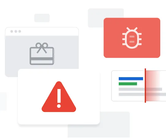 Jendela pop-up yang menampilkan hasil pemindaian, peringatan, dan pemberitahuan