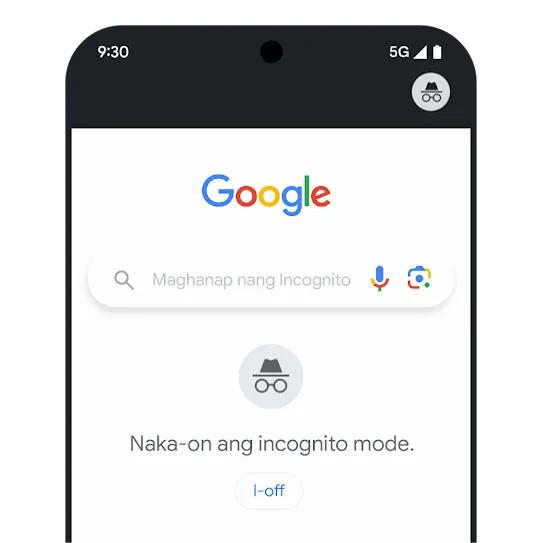 Graphic ng Incognito mode