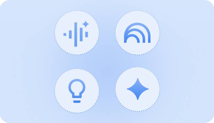 An illustration of a text document with sparkles that represent AI.